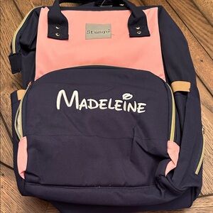 Stungo NWT Madeleine Pink and Navy Baby Bag
